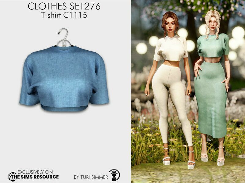 Clothing – Female Teen/Adult/Elder Everyday – T-Shirt SET 276 Sims 4 CC