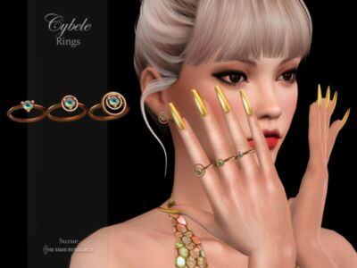 Cybele Rings (Right Side) By Suzue Sims 4 CC