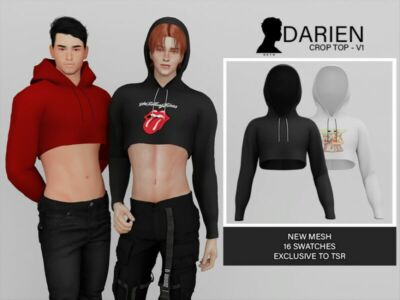 Darien (Crop TOP V1) Sims 4 CC