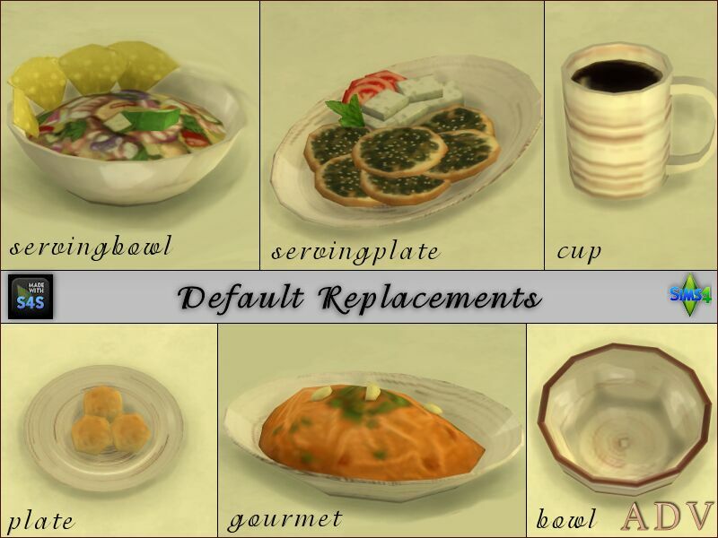 sims 4 cc default replacements tableware 5