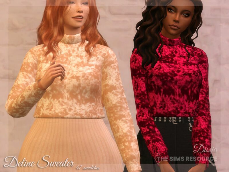 Deline Sweater By Dissia Sims 4 CC