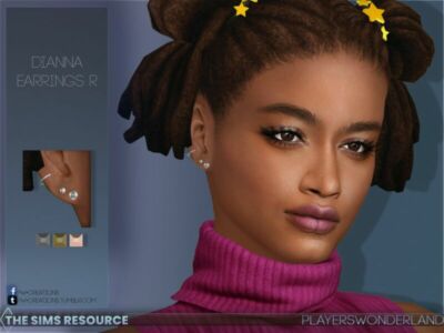 Dianna Earrings R By Playerswonderland Sims 4 CC