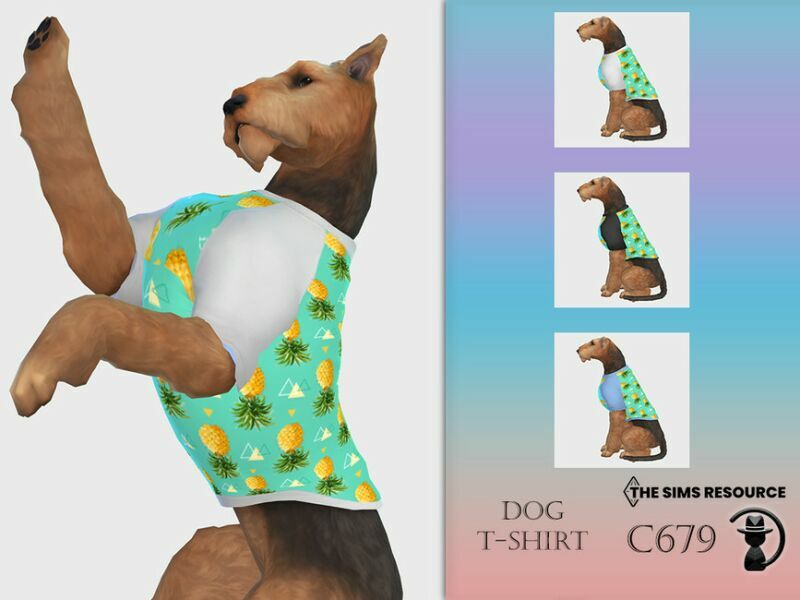 DOG T-Shirt C679 By Turksimmer Sims 4 CC