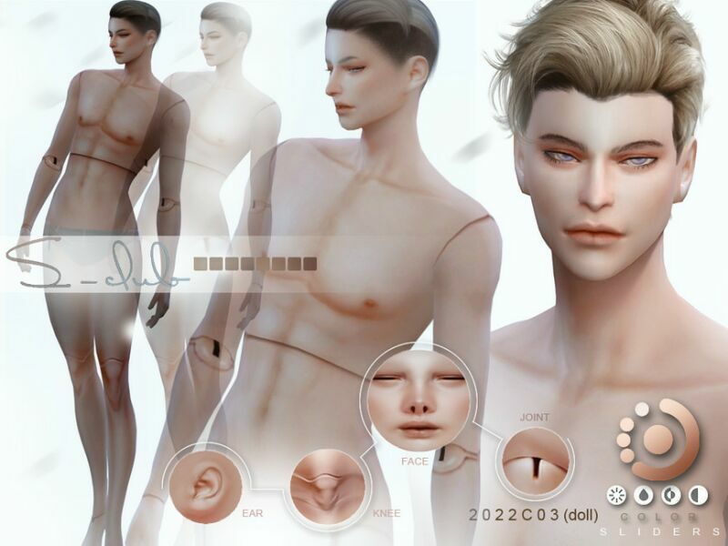 Doll Skintones Male By S-Club Sims 4 CC