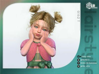 Double Buns Hairstyle For Toddlers – G162T Sims 4 CC