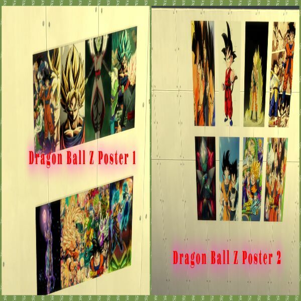 Dragon Ball Z Poster By Moonlightsimmer Sims 4 CC