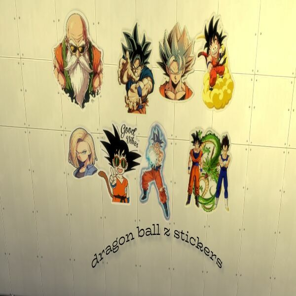 Dragon Ball Z Stickers By Moonlightsimmer Sims 4 CC