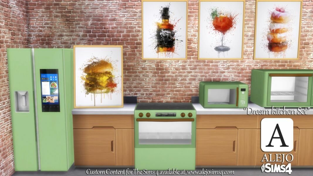 sims 4 cc dream kitchen set 4