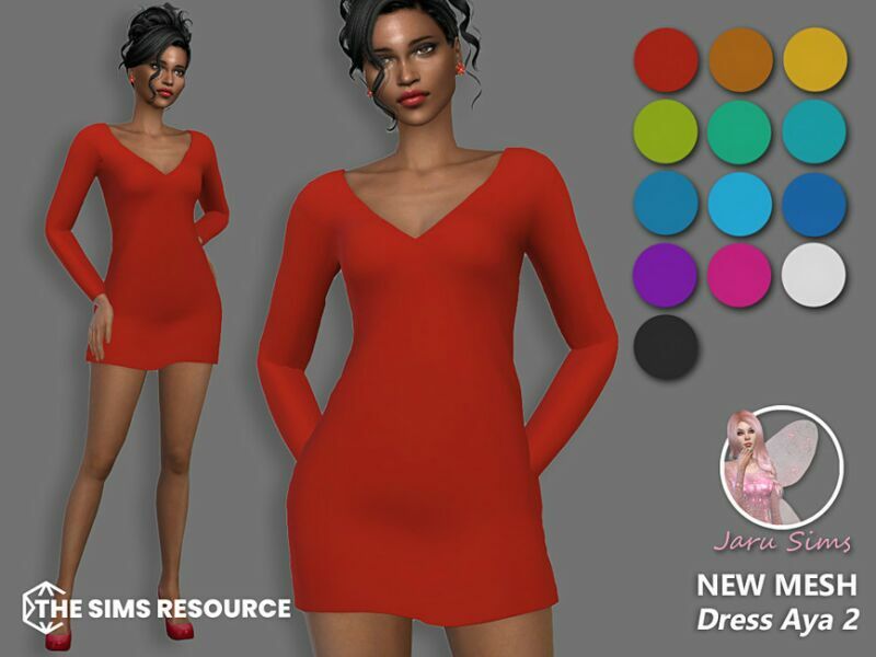 Dress AYA 2 Sims 4 CC