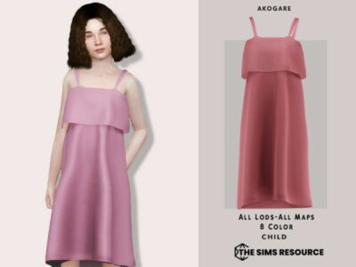 Dress NO.257 By _Akogare_ Sims 4 CC