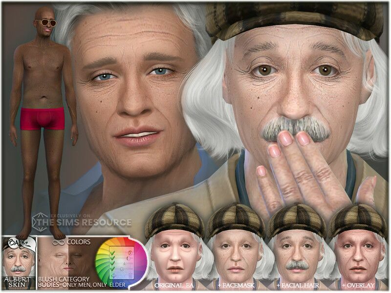 Elderly Male Skin 70+ Sims 4 CC Download