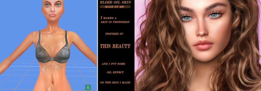 Elozée OIL Skin Made By ME ! By Rubicitaaya Sims 4 CC