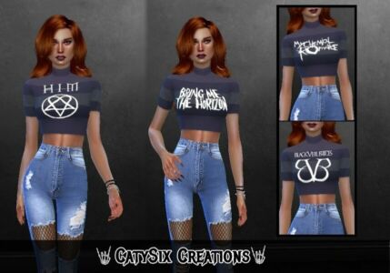 EMO / Tops By Catysix Sims 4 CC