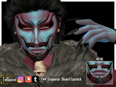 Emperor Beard Lipstick By Evilquinzel Sims 4 CC