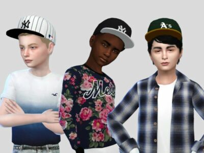 ERA Caps II Boys By Mclaynesims Sims 4 CC