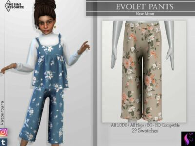 Evolet Pants By Katpurpura Sims 4 CC