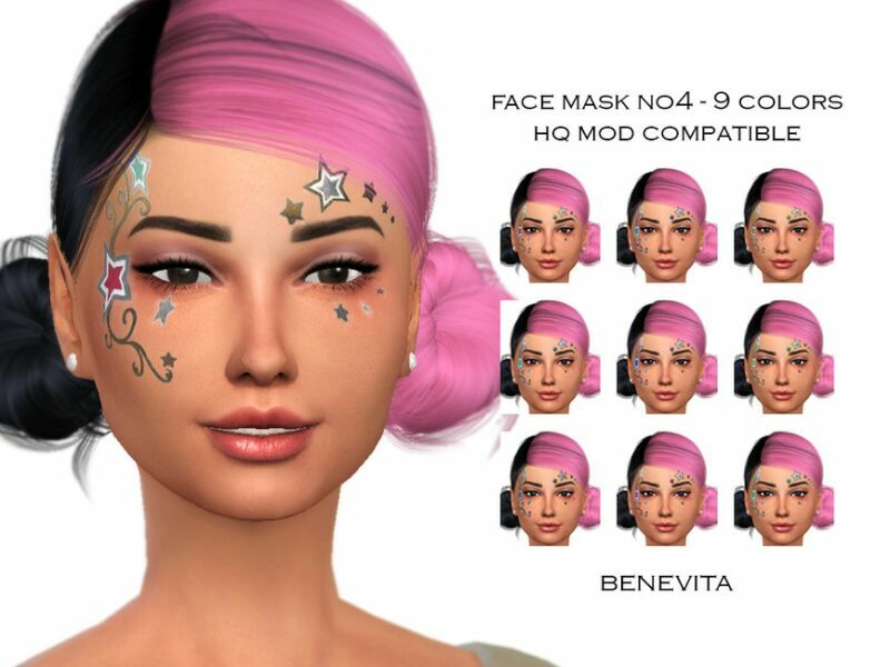 Face Mask NO4 [HQ] By Benevita Sims 4 CC