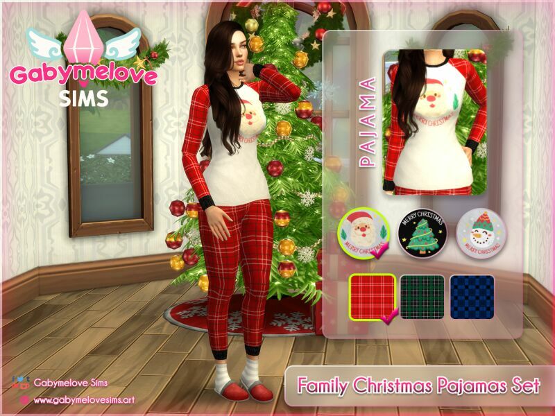 sims 4 cc family christmas pajamas set 2