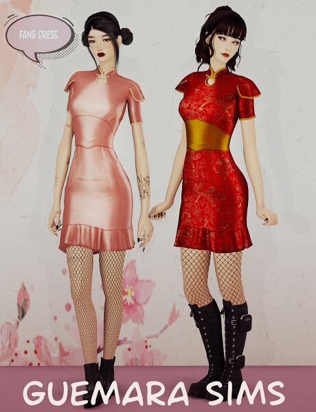 sims 4 cc fang dress 2