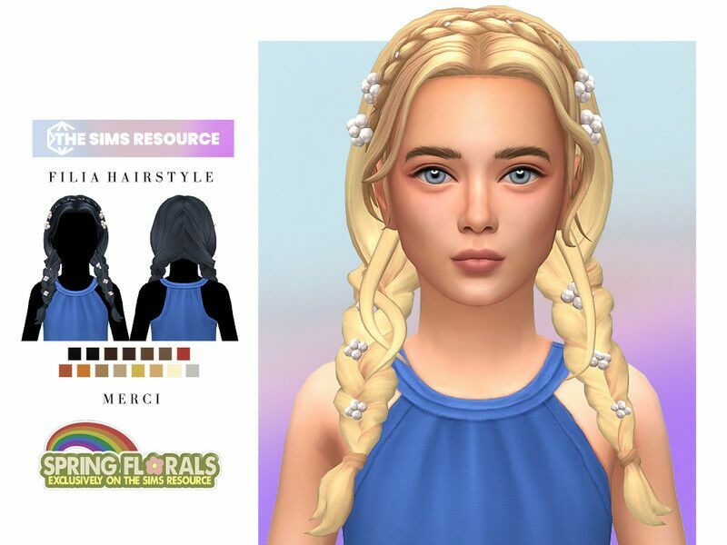 Filia Hairstyle For Child By -Merci- Sims 4 CC