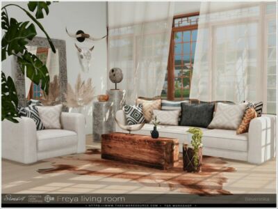 Freya Living Room By Severinka_ Sims 4 CC