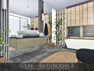 Gemi – Bathroom 2 – TSR CC Only By Rirann Sims 4 CC