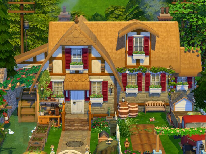 sims 4 cc grandparents cottage no cc by flubs79 2