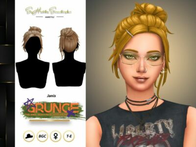 Grunge – Janis Hairstyle By Sehablasimlish Sims 4 CC