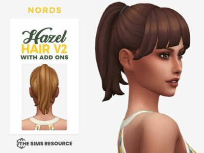 Hazel Ponytail Hairstyle V2 By Nords Sims 4 CC