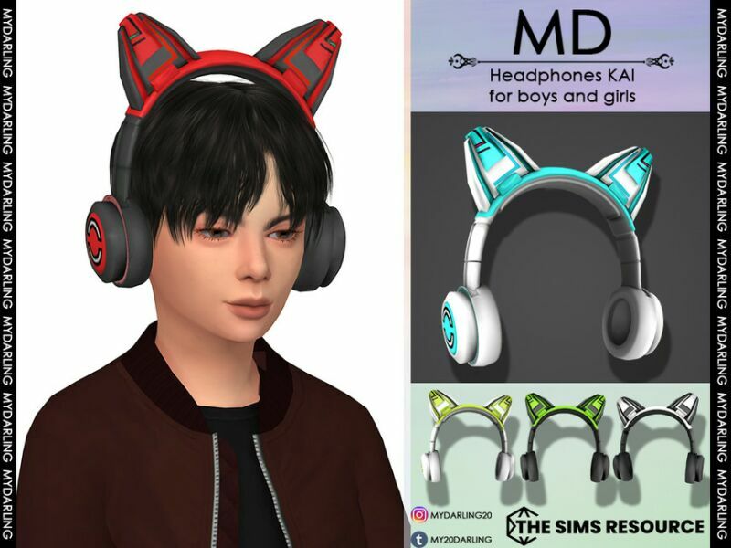 Headphones KAI Child By Mydarling20 Sims 4 CC