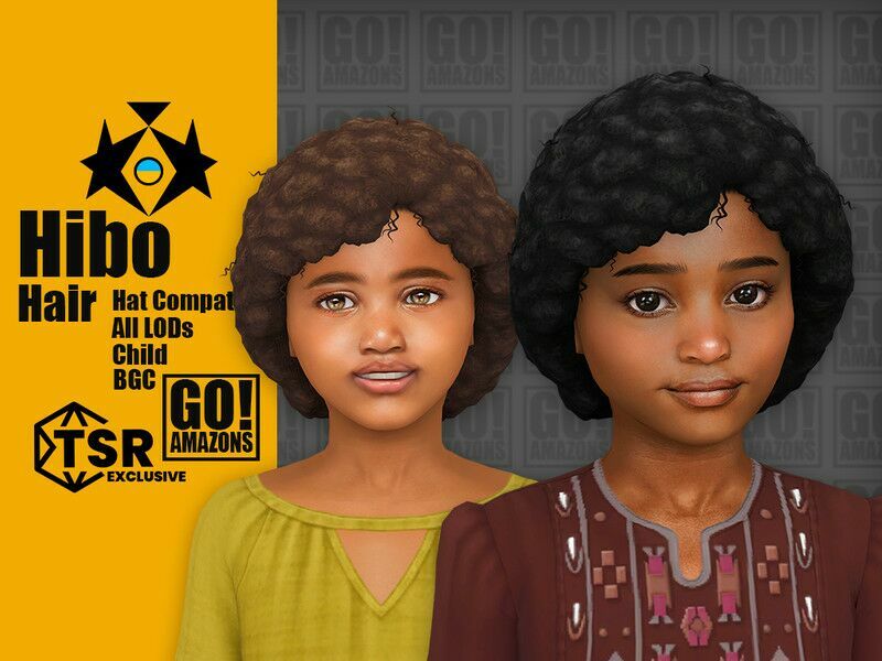 Hibo Hair By Goamazons Sims 4 CC