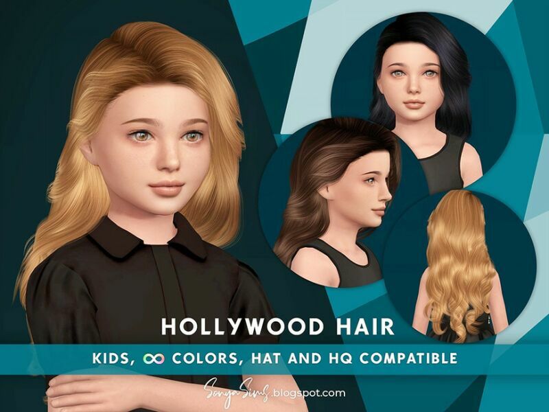 Hollywood Hair Kids By Sonyasimscc Sims 4 CC