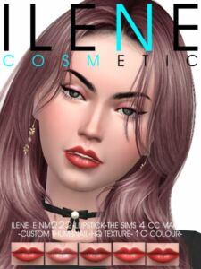 Ilene_E NM222-L Lipstick By Ilene Sims 4 CC