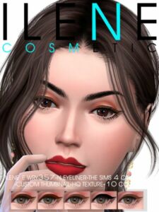 Ilene_E Wry357-N Eyeliner By Ilene Sims 4 CC