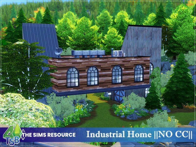 sims 4 cc industrial home by bozena 2