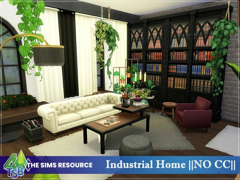 sims 4 cc industrial home by bozena 6