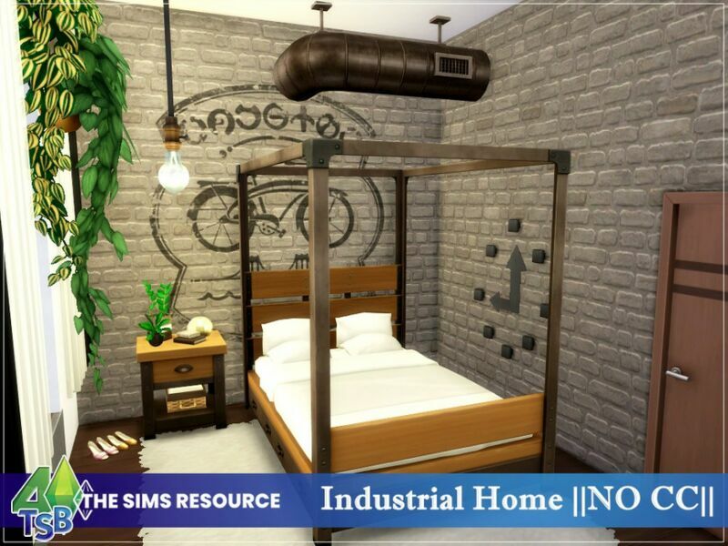 sims 4 cc industrial home by bozena 7