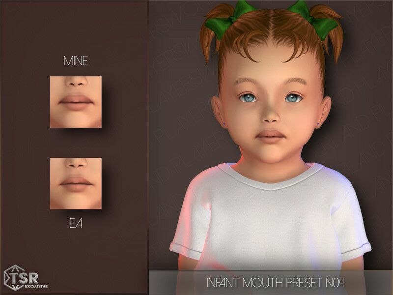 Infant Mouth Preset N04 By Playerswonderland Sims 4 CC