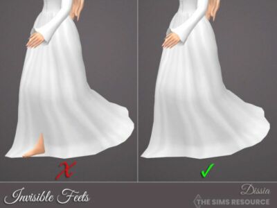 Invisible Feets By Dissia Sims 4 CC