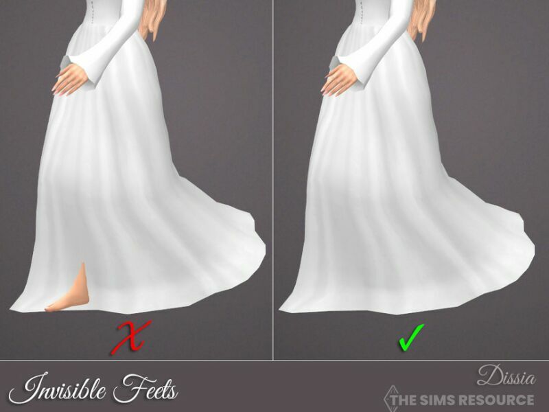 Invisible Feets By Dissia Sims 4 CC