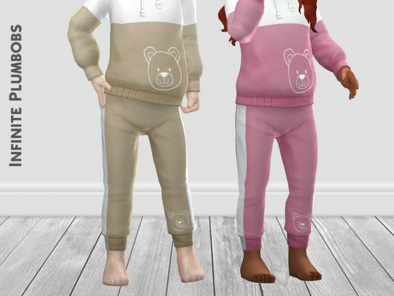 sims 4 cc ip toddler teddy bear joggers by infiniteplumbobs 2