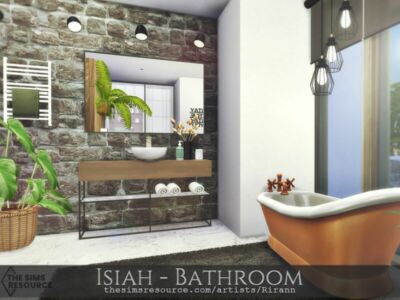 Isiah – Bathroom – TSR CC Only By Rirann Sims 4 CC