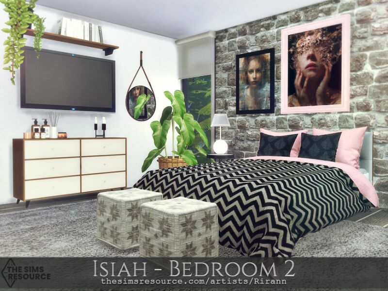 sims 4 cc isiah bedroom 2 tsr cc only by rirann 3