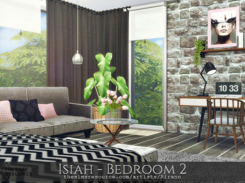 sims 4 cc isiah bedroom 2 tsr cc only by rirann 4