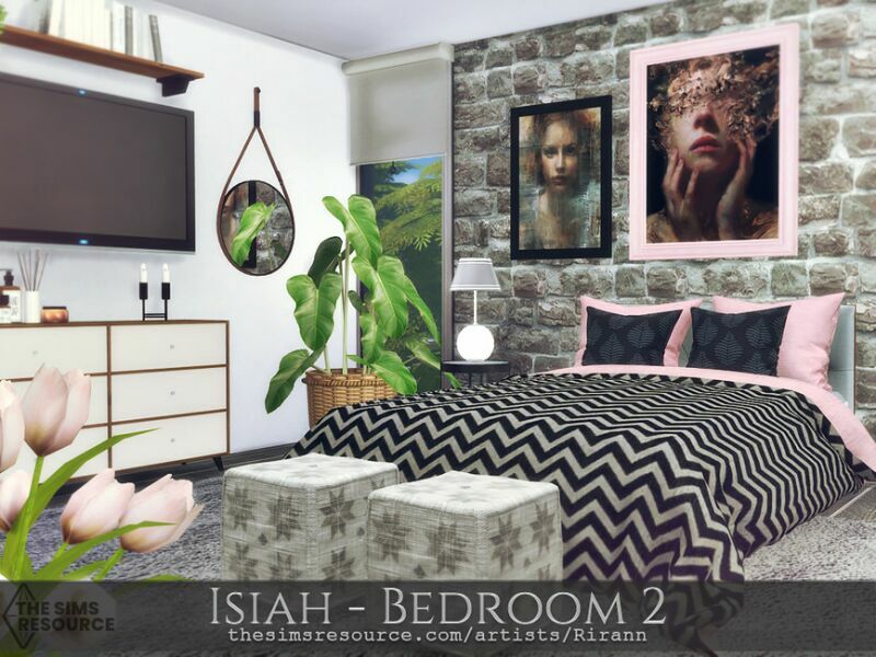 sims 4 cc isiah bedroom 2 tsr cc only by rirann 5