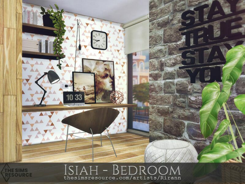 sims 4 cc isiah bedroom tsr cc only by rirann 2