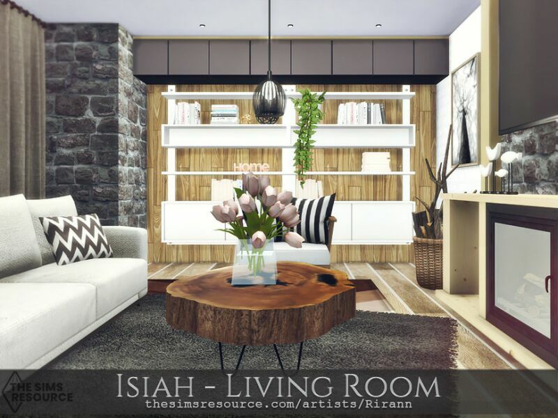 sims 4 cc isiah living room tsr cc only by rirann 4