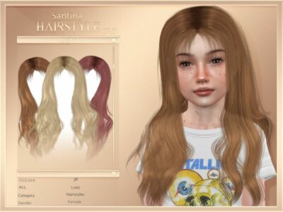 Javasims- Santina (Child Hairstyle) By Javasims Sims 4 CC