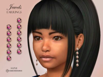 Jewels Earrings Child By Suzue Sims 4 CC