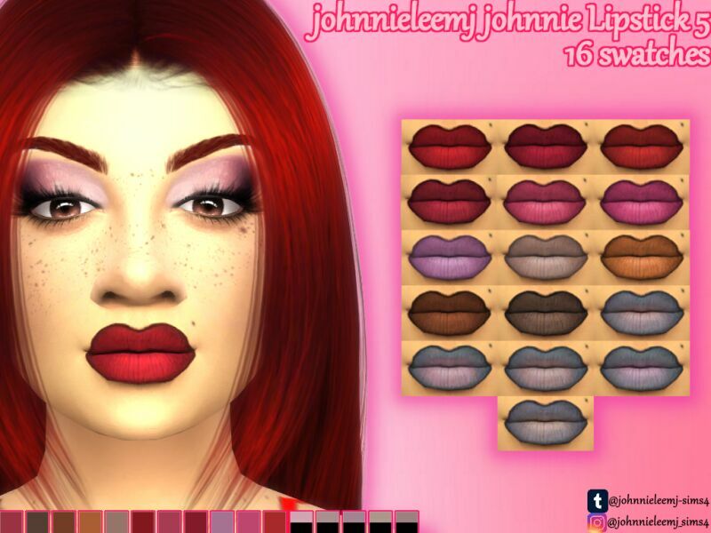 Johnnieleemj Johnnie Lipstick 5 By Johnnieleemj Sims 4 CC